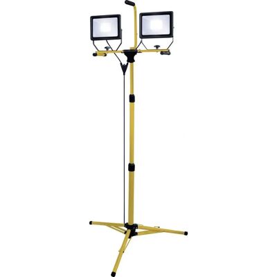 Velamp ST748 Projecteur - Réglable, IP65, 2x50W LED, Trépied Velamp ST748 Projecteur - Réglable, IP65, 2x50W LED, Trépied
