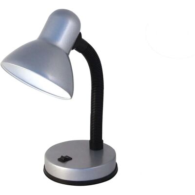 Lampe de Bureau Charleston Argentée E27 - Lampe de Table Lampe de Bureau Charleston Argentée E27 - Lampe de Table