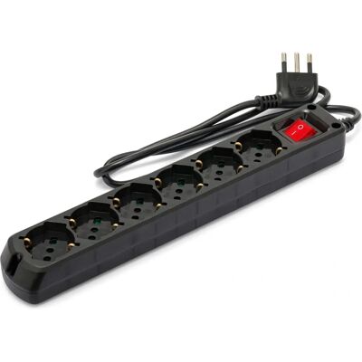 VELAMP Mehrfachstecker - 6 Schuko, Kinder-Schutz, 1m Kabel VELAMP Mehrfachstecker - 6 Schuko, Kinder-Schutz, 1m Kabel