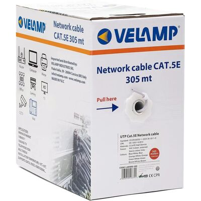 Velamp Nätverkskabel 305m - Kategori 5e UTP Velamp Nätverkskabel 305m - Kategori 5e UTP