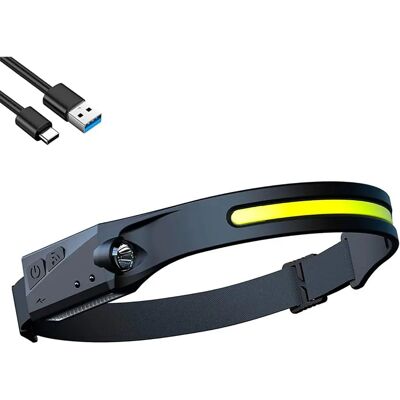 Linterna frontal Velamp BOWIE - 600lm, 2 en 1, recargable por USB Linterna frontal Velamp BOWIE - 600lm, 2 en 1, recargable por USB
