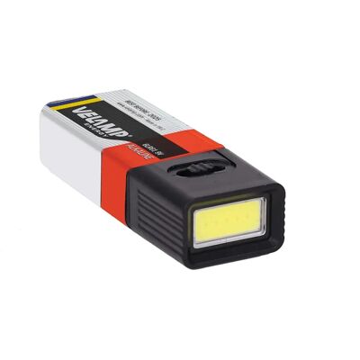 VELAMP Snicker - 50 Lumen LED-Taschenlampe - Schwarz - Torcia led cob 50 lumen con pila 9V VELAMP Snicker - 50 Lumen LED-Taschenlampe - Schwarz - Torcia led cob 50 lumen con pila 9V