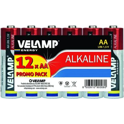 Velamp AA-Alkaline Batterijen - 12 Stuks Velamp AA-Alkaline Batterijen - 12 Stuks
