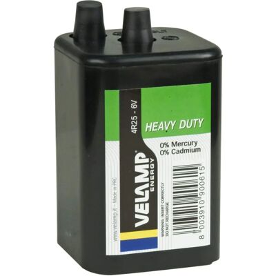 Bateria Velamp Modelo 4R25 - Durável 6V para Lanternas & mais Bateria Velamp Modelo 4R25 - Durável 6V para Lanternas & mais
