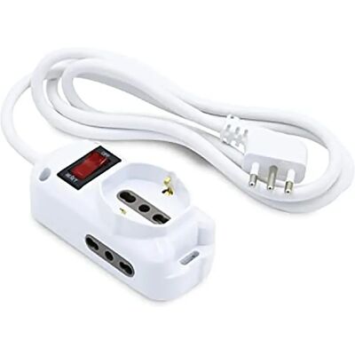 Przedłużacz VELAMP - 3 gniazda, Kabel 1,5m, Mała wtyczka 10A Przedłużacz VELAMP - 3 gniazda, Kabel 1,5m, Mała wtyczka 10A