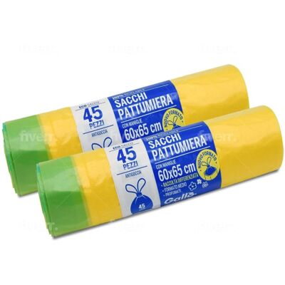 GALLO Gelber Medium Müllsack mit Selbstschließenden Griffen - Müllsack GALLO Gelber Medium Müllsack mit Selbstschließenden Griffen - Müllsack