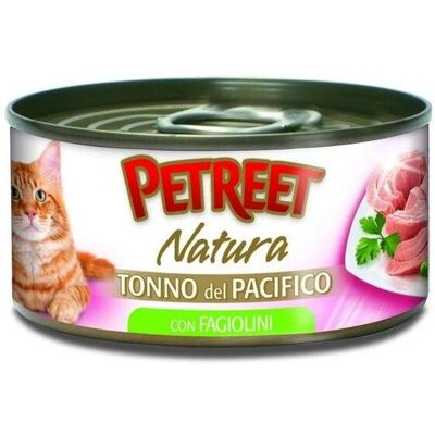 Petreet Natura Tonno del Pacifico con Fagiolini - Cibo umido per Gatti Petreet Natura Tonno del Pacifico con Fagiolini - Cibo umido per Gatti