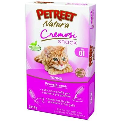 Petreet Natura Cremosi Tonno - Snack per Gatti 6x14g Petreet Natura Cremosi Tonno - Snack per Gatti 6x14g
