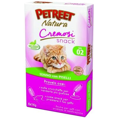 Snack Gatto Petreet Tonno a Pinne Gialle e Piselli Snack Gatto Petreet Tonno a Pinne Gialle e Piselli