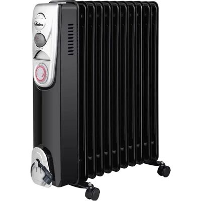 Czarny grzejnik olejowy Ardes AR4R11BTE - Ogrzewanie - 2500W - Pokój 75m³ Czarny grzejnik olejowy Ardes AR4R11BTE - Ogrzewanie - 2500W - Pokój 75m³