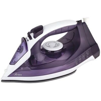 Ardes ARSTIR01W Fer à repasser vapeur - Semelle en céramique, 2000W, Violet & Blanc Ardes ARSTIR01W Fer à repasser vapeur - Semelle en céramique, 2000W, Violet & Blanc