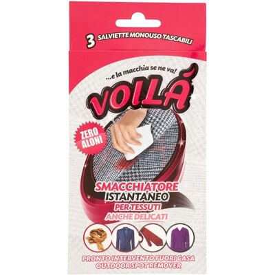 VOILA - Smacchiatore Istantaneo - 3 Salviette - Fläckborttagare för textil VOILA - Smacchiatore Istantaneo - 3 Salviette - Fläckborttagare för textil