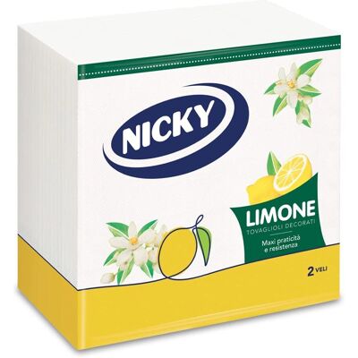 Tovaglioli Nicky Mazi 2 Veli - Decorazione Limoni - Uso Quotidiano Tovaglioli Nicky Mazi 2 Veli - Decorazione Limoni - Uso Quotidiano