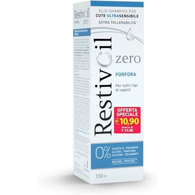 Restivoil Zero Forfora 150ml - Shampoo Antiforfora Delicato Restivoil Zero Forfora 150ml - Shampoo Antiforfora Delicato