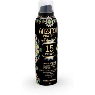 Angstrom Protect SPF15 Spray Solare Corpo Trasparente - 150ml Angstrom Protect SPF15 Spray Solare Corpo Trasparente - 150ml