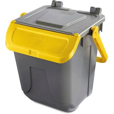 Mobil Plastic Umweltfreundlicher Abfalleimer - 25L - Grau/Gelb - Innen/Außen Mobil Plastic Umweltfreundlicher Abfalleimer - 25L - Grau/Gelb - Innen/Außen