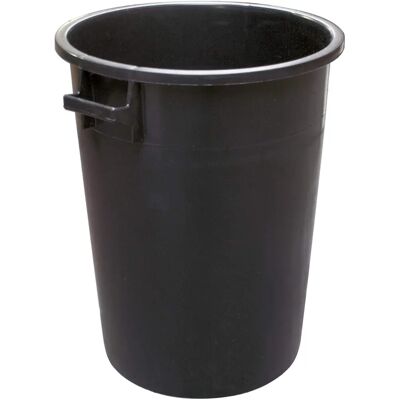 Tecnomat 100 L bac industriel - plastique haute densité, noir, avec poignées Tecnomat 100 L bac industriel - plastique haute densité, noir, avec poignées