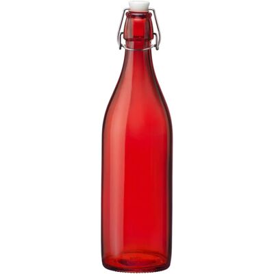 Bormioli Rocco Set 6 Glasflaschen 1L Rot Bormioli Rocco Set 6 Glasflaschen 1L Rot