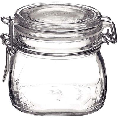 Bormioli Rocco Fido Transparentes Glas Lebensmittelbehälter - Vorratsglas - 500 ml - 6 Stück Bormioli Rocco Fido Transparentes Glas Lebensmittelbehälter - Vorratsglas - 500 ml - 6 Stück