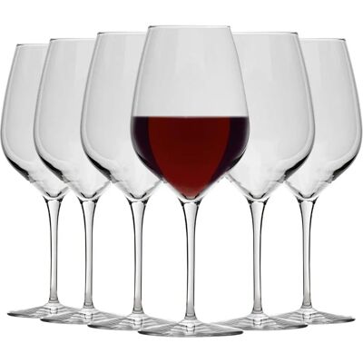 Bormioli Rocco Inalto Tre Sensi Extra Large Wine Glasses Set - 650ml - Pack of 6 Transparent Bormioli Rocco Inalto Tre Sensi Extra Large Wine Glasses Set - 650ml - Pack of 6 Transparent