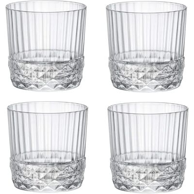 Bormioli Rocco - Lot de 4 verres America forme basse 30cl - Publicité Bormioli Rocco - Lot de 4 verres America forme basse 30cl - Publicité
