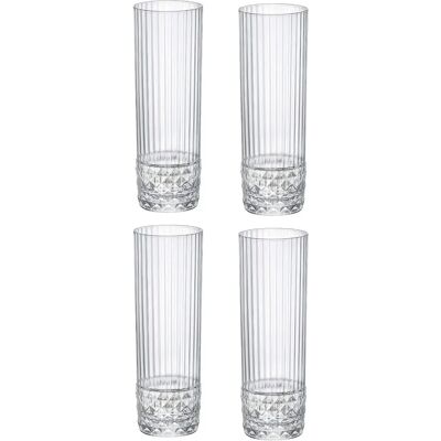 Bormioli Rocco - Set aus 4 hohen Gläsern 40cl - Trinkglas Bormioli Rocco - Set aus 4 hohen Gläsern 40cl - Trinkglas