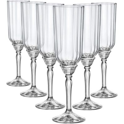 Florian Flute di Champagne Bormioli Rocco - Confezione da 6, 210ml, Trasparente Florian Flute di Champagne Bormioli Rocco - Confezione da 6, 210ml, Trasparente