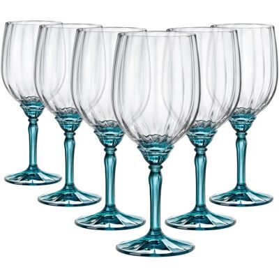 BIGHOUSE IT - calice florian red wine conf. 6 pz. CL.53,5 lucent blue - Copas de vino BIGHOUSE IT - calice florian red wine conf. 6 pz. CL.53,5 lucent blue - Copas de vino