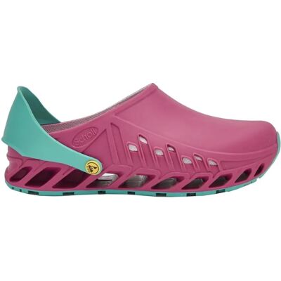 Scholl Evoflex Fuchsia / Emerald - Zapatos hospitalarios flexibles Scholl Evoflex Fuchsia / Emerald - Zapatos hospitalarios flexibles