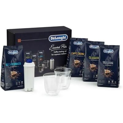 Pack Essentiel DeLonghi avec Café et Verres - Publicité Pack Essentiel DeLonghi avec Café et Verres - Publicité