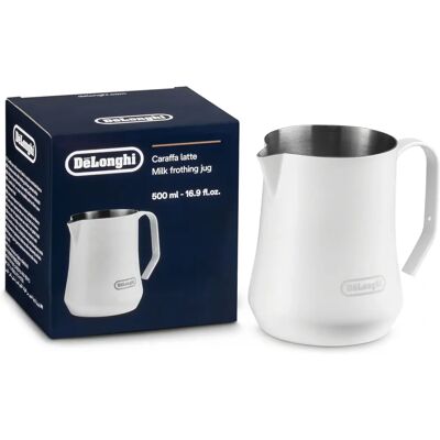 DeLonghi Milchaufschäumkännchen - 500ml - Weiß - Milchaufschäumen DeLonghi Milchaufschäumkännchen - 500ml - Weiß - Milchaufschäumen