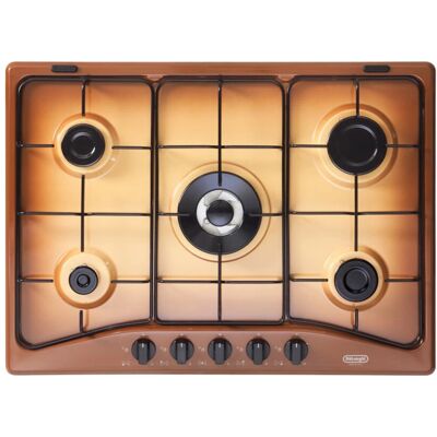 DeLonghi YTF57ASV Piano Cottura a Gas 5 Fuochi 70 cm Terra di Francia DeLonghi YTF57ASV Piano Cottura a Gas 5 Fuochi 70 cm Terra di Francia