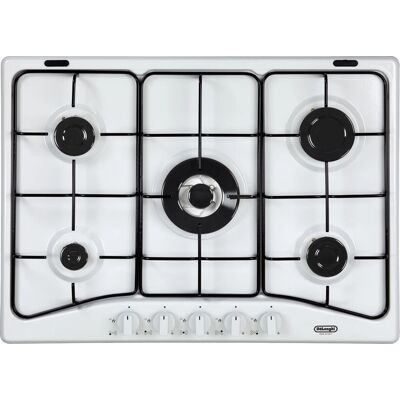 De'Longhi YBF57ASV Piano Cottura a Gas con 5 Fuochi - Bianco De'Longhi YBF57ASV Piano Cottura a Gas con 5 Fuochi - Bianco