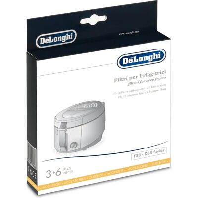 DeLonghi B280 Aktivkohlefilter-Set für Fritteusen - F38, D38 DeLonghi B280 Aktivkohlefilter-Set für Fritteusen - F38, D38