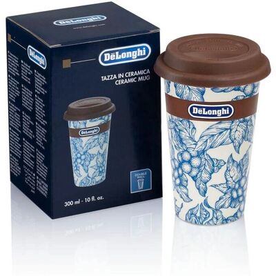 De’Longhi DLSC064 Mug de voyage - Céramique, Bleu - Publicité De’Longhi DLSC064 Mug de voyage - Céramique, Bleu - Publicité