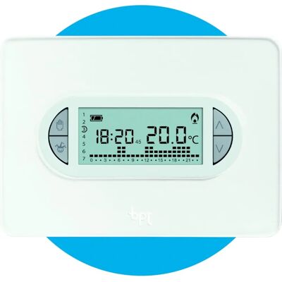Thermostat Numérique Hebdomadaire BPT Modèle TH/450 - Contrôle Chauffage/Froid - Publicité Thermostat Numérique Hebdomadaire BPT Modèle TH/450 - Contrôle Chauffage/Froid - Publicité