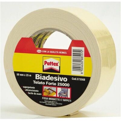 Nastro adesivo in tessuto bianco Pattex - Forte, 50mm x 25m Nastro adesivo in tessuto bianco Pattex - Forte, 50mm x 25m