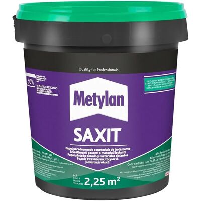 Colle Saxit de Bricoman - Mortier pour revêtements muraux et plafonds - Publicité Colle Saxit de Bricoman - Mortier pour revêtements muraux et plafonds - Publicité