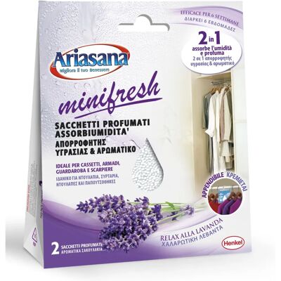 Ariasana Absorbeur d'humidité à la lavande - Déshumidificateur domestique et recharge - Publicité Ariasana Absorbeur d'humidité à la lavande - Déshumidificateur domestique et recharge - Publicité