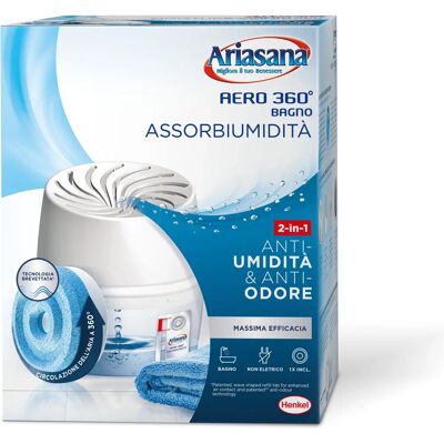 Ariasana Aero 360° Assorbitore umidità e odori per bagno - Naturale, 2 mesi Ariasana Aero 360° Assorbitore umidità e odori per bagno - Naturale, 2 mesi
