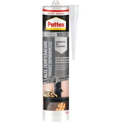 Sigillante Silicone Pattex Alta Temperatura Rosso - 280ml Sigillante Silicone Pattex Alta Temperatura Rosso - 280ml