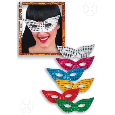 Carnival Toys - 699 - Maschera farfalla in tessuto con paillettes - Accessorio per costumi Carnival Toys - 699 - Maschera farfalla in tessuto con paillettes - Accessorio per costumi