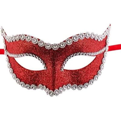 Carnival Toys 1287 Costume - Maschera in plastica con glitter e strass Carnival Toys 1287 Costume - Maschera in plastica con glitter e strass