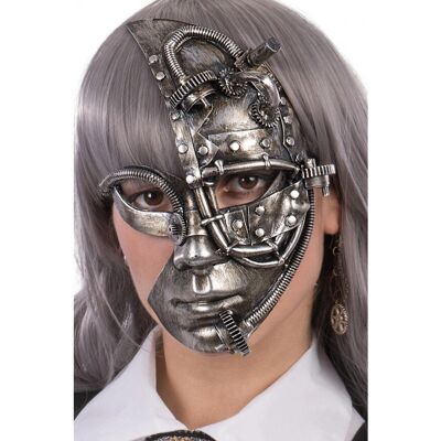 Carnival Toys 1761 - Maschera Steampunk - Plastica, Argento Carnival Toys 1761 - Maschera Steampunk - Plastica, Argento