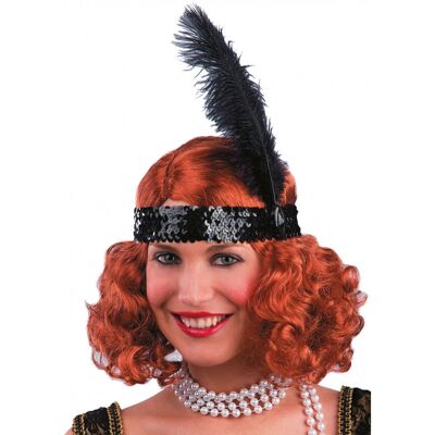 Fascia Charleston nera con paillettes - Fancy dress accessory Fascia Charleston nera con paillettes - Fancy dress accessory