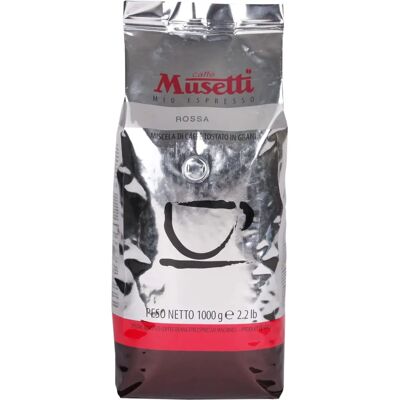 Musetti Rossa 1kg Ziarna Kawy - Mieszanka Arabica i Robusta Musetti Rossa 1kg Ziarna Kawy - Mieszanka Arabica i Robusta