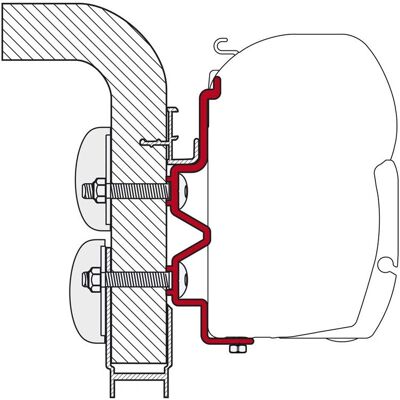 Fiamma Adapter F45 Wall Mount - Markisenadapter Fiamma Adapter F45 Wall Mount - Markisenadapter