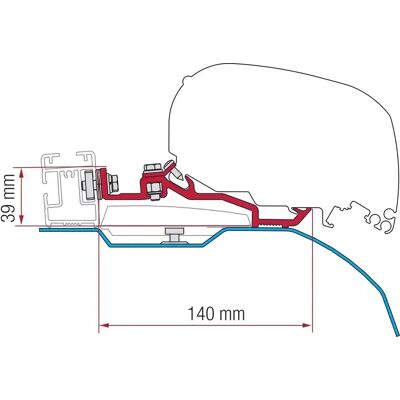 Fiamma F80 Smart Clamp Ducato Markiseadaptersett Fiamma F80 Smart Clamp Ducato Markiseadaptersett