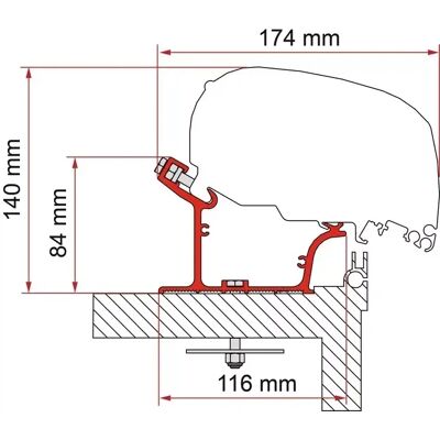 Fiamma Adapter Adria Caravan 2015 - Caravan Tilbehør Fiamma Adapter Adria Caravan 2015 - Caravan Tilbehør
