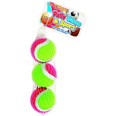 Ronchi Supertoys - Rete 3 palline per racchettoni da spiaggia cm 4,5 Ronchi Supertoys - Rete 3 palline per racchettoni da spiaggia cm 4,5